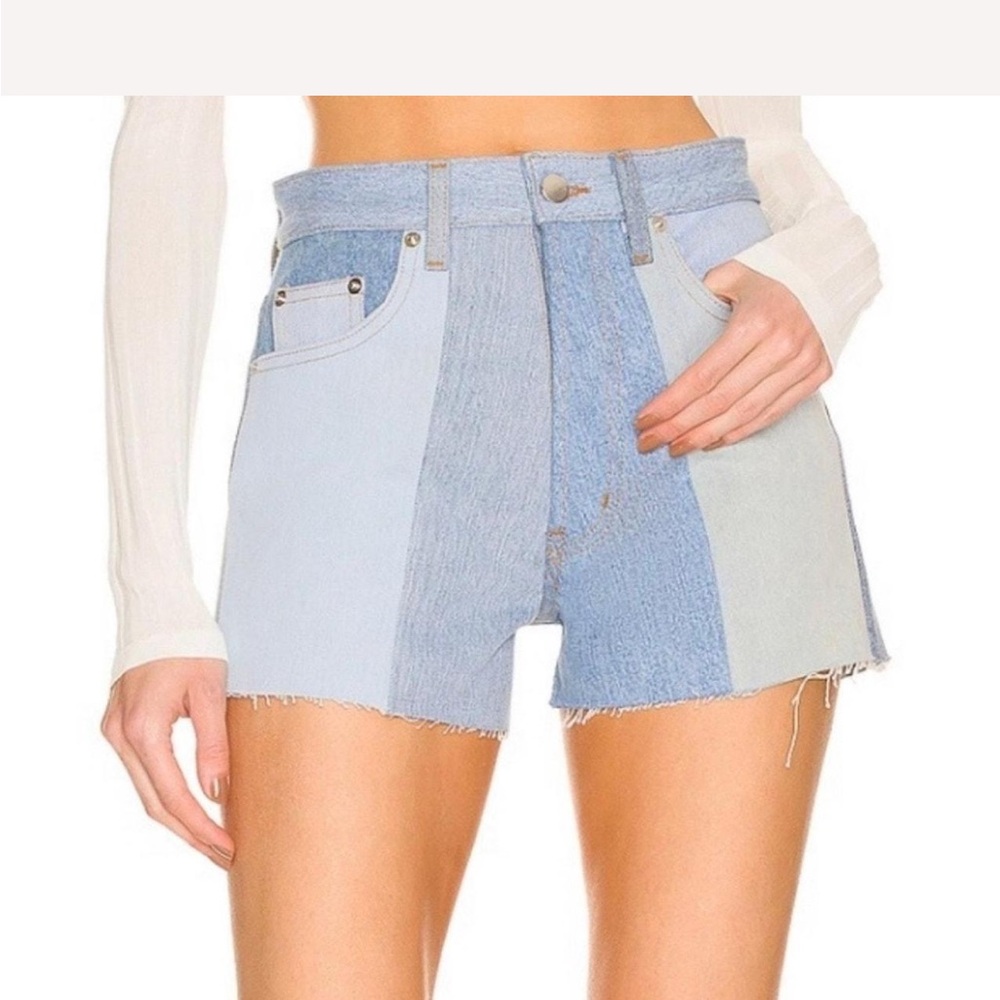 Women's Colorblock Denim Shorts